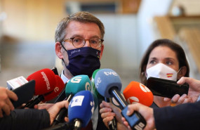 ep el presidente de la xunta de galicia alberto nunez feijoo ofrece declaraciones a los medios