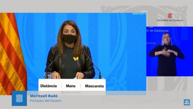 ep la consellera de presidencia y portavoz del govern meritxell budo en rueda de prensa telematica