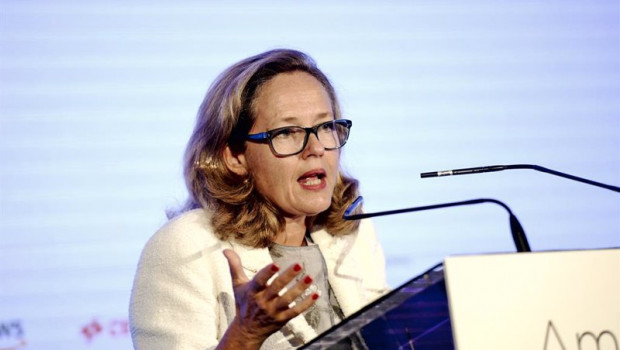 ep la vicepresidenta tercera de asuntos economicos y transformacion digital nadia calvino en una