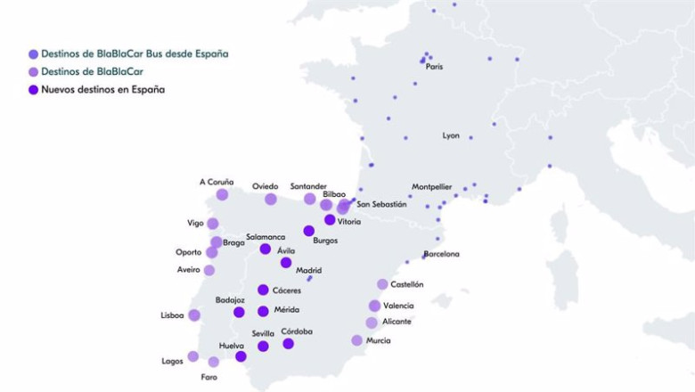 ep mapa de rutas de autobus blablacar en espana