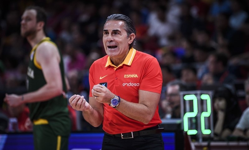 ep sergio scariolo dirigiendo a la seleccion espanola