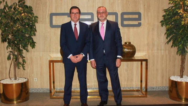 ep antonio garamendi presidente de ceoe y jose aljaro consejero delegado de abertis