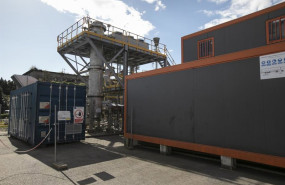 ep archivo   vista por fuera de la instalacion cientifica vinculada al uso de hidrogeno verde en el