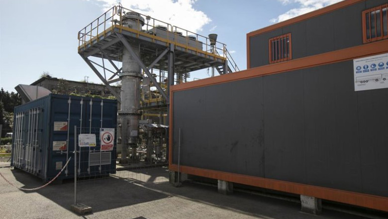 ep archivo   vista por fuera de la instalacion cientifica vinculada al uso de hidrogeno verde en el