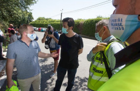ep el diputado de unidas podemos rafa mayoral tras haber asistido a la reunion de trabajadores de