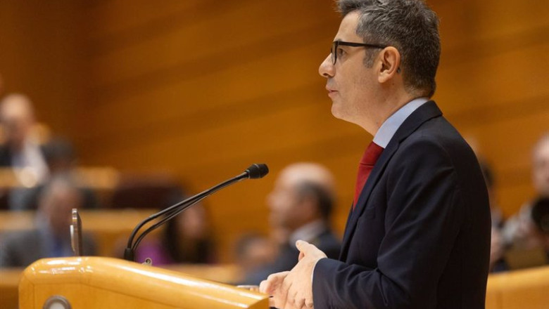 ep el ministro de la presidencia relaciones con las cortes y justicia felix bolanos interviene