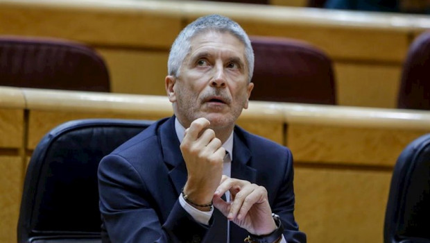 ep el ministro del interior fernando grande-marlaska momentos antes del inicio del pleno en el