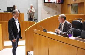 ep el presidente del gobierno de aragon javier lamban con el diputado de cs ramiro dominguez