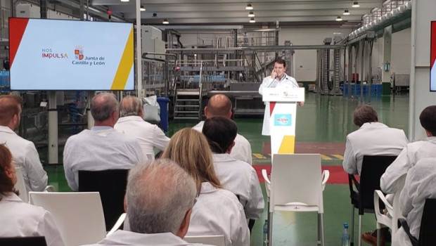 ep el presidente regional fernandez manueco durante el acto de los 50 anos de agua bezoya en