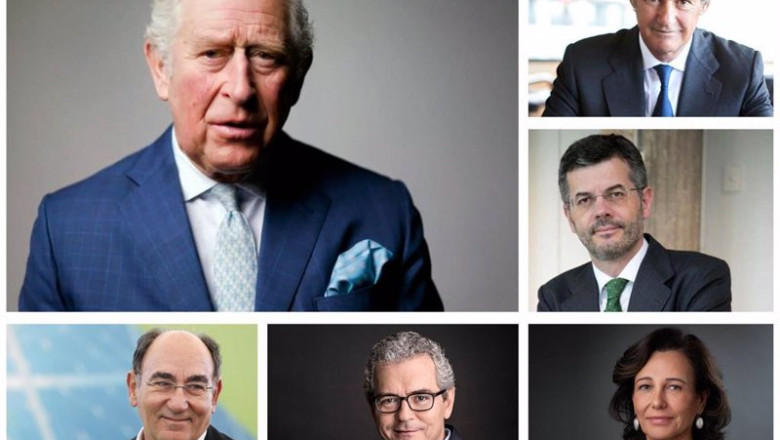 ep el principe carlos de inglaterra junto a los presidentes de iberdrola inditex acciona atlantica y