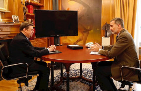 ep el rey con el ministro de agricultura pesca y alimentacion luis planas