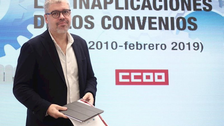 El secretario general de CCOO, Unai Sordo presenta un estudio sobre inaplicación de convenios colectivos, en Madrid (España), a 13 de diciembre de 2019. | Eduardo Parra - Europa Press ep el secretario general de ccoo unai sordo presenta un estudio sobre inaplicacion de convenios
