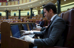 ep el secretario general del pp teodoro garcia egea durante una sesion en el pleno del congreso en