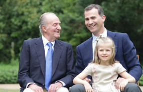 ep juan carlos i el rey felipe vi y la princesa leonor