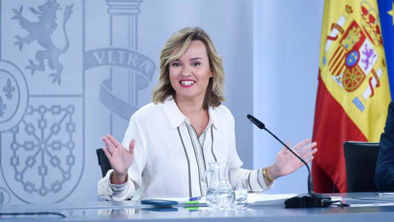 ep la portavoz del gobierno pilar alegria interviene durante una rueda de prensa posterior a la ep la portavoz del gobierno pilar alegria interviene durante una rueda de prensa posterior a la