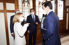 ep la vicepresidenta de asuntos economicos y transformacion digital nadia calvino 1i y el presidente
