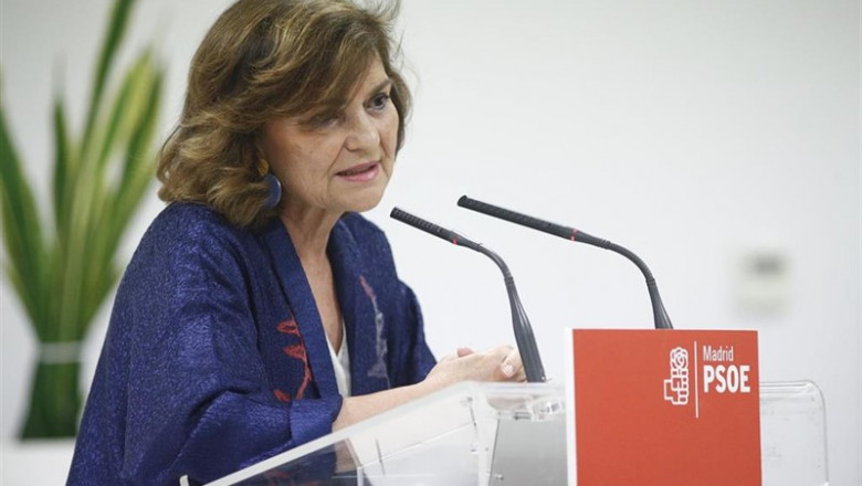 ep la vicepresidentagobiernofunciones carmen calvo intervieneactocontrala gestacion subrogada nosomoshornos organizadapsoe-malcorcon madrid