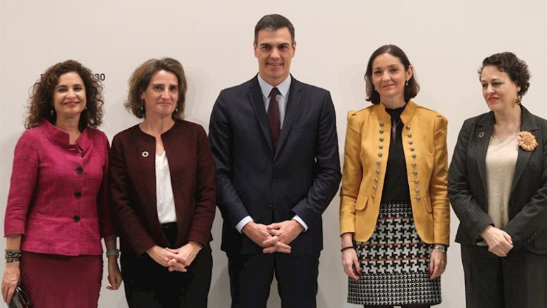 ep las ministras de hacienda y transicion energetica el presidente del gobierno pedro sanchez y las