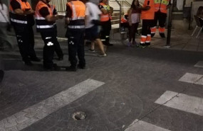 ep miembros de proteccion civil de morata de tajuna en el dispostivo de los encierros