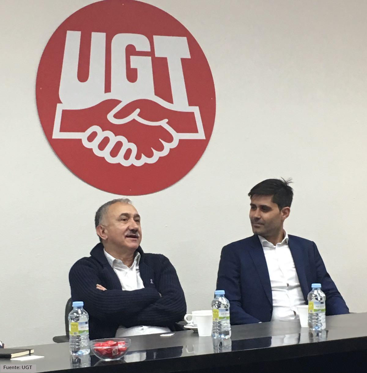 Pepe Álvarez, secretario general de UGT, y David Aganzo, presidente de AFE | AFE ep pepe alvarez secretario generalugt y david aganzo presidenteafe
