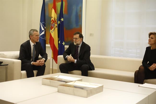 Rajoy recibe en Moncloa al secretario general de la OTAN, Jens Stoltenberg | EUROPA PRESS ep rajoy recibemoncloasecretario generalla otan jens stoltenberg