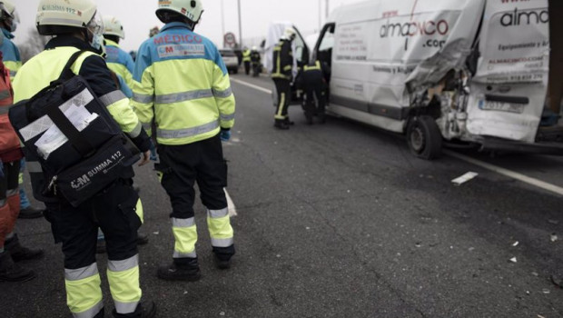 ep varios trabajadores de una uvi movil del summa 112 en un accidente de trafico durante una jornada