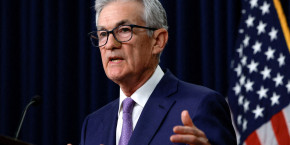 le president de la reserve federale americaine jerome powell lors d une conference de presse a washington 