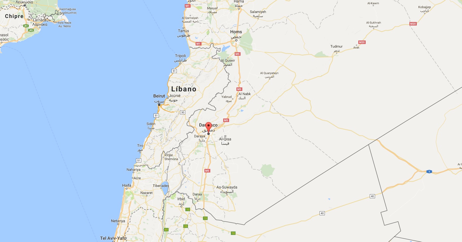 damasco siria ubicacion google maps