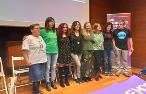 ep acto politico de unidas podemos en oviedo con las candidatas victoria rosell las palmas y sofia