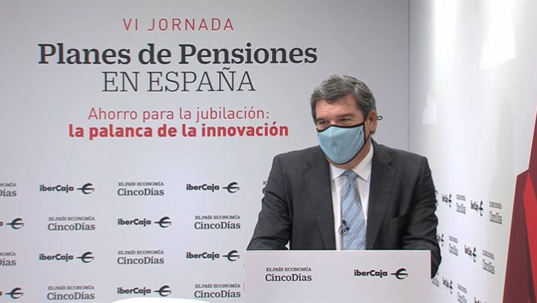 El ministro de Inclusión, Seguridad social y Migraciones, José Luis Escrivá, en la VI edición de la jornada ‘Planes de Pensiones en España' organzada por Cinco Días. | EUROPA PRESS ep el ministro de inclusion seguridad social y migraciones jose luis escriva en la vi edicion de la