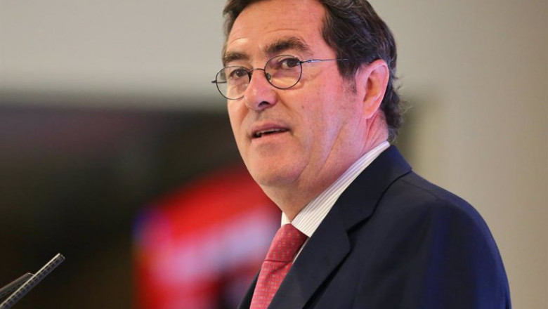 El presidente de CEOE, Antonio Garamendi, presenta el acto 'Positive Motion: las claves de la nueva CEPSA’, en la sede de la CEOE, a 26 de mayo de 2022, en Madrid (España). | Cézaro De Luca - Europa Press ep el presidente de ceoe antonio garamendi presenta el acto positive motion las claves de la nueva