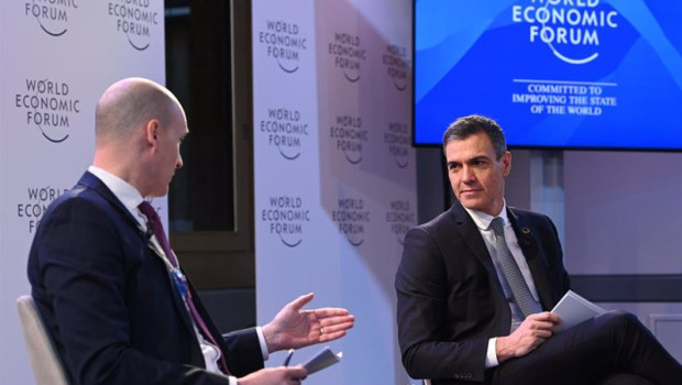 ep el presidente del gobierno pedro sanchez participa en el foro de davos este martes