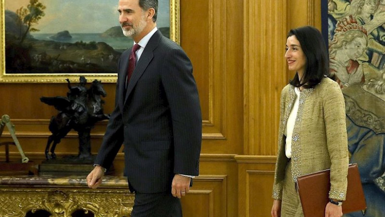 ep el rey felipe vi y la nueva presidenta del senado pilar llop durante la audiencia hoy en el