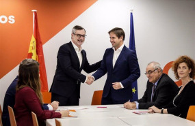 ep el secretario general de ciudadanos jose manuel villegas y el portavoz nacional de upyd cristiano