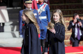 ep i-d la infanta sofia y la princesa leonor tras la solemne sesion de apertura de la xiv
