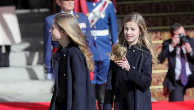 ep i-d la infanta sofia y la princesa leonor tras la solemne sesion de apertura de la xiv