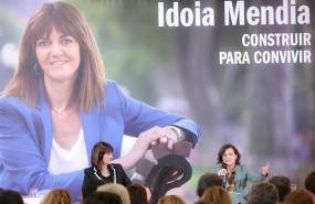 ep i-d la secretaria general del pse-ee y candidata a lehendakari idoia mendia y la vicepresidenta