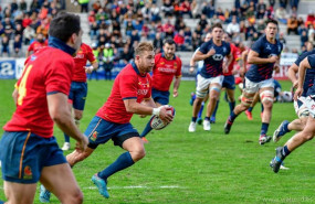 ep john wessel-bell jugando con la seleccion espanola de rugby