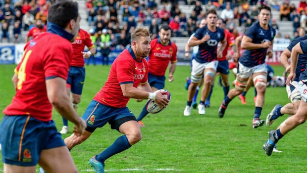 ep john wessel-bell jugando con la seleccion espanola de rugby