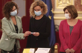 ep la ministra de hacienda y funcion publica maria jesus montero la presidenta del congreso de los