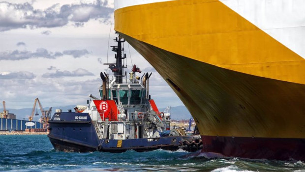 ep maniobra en un buque de boluda towage