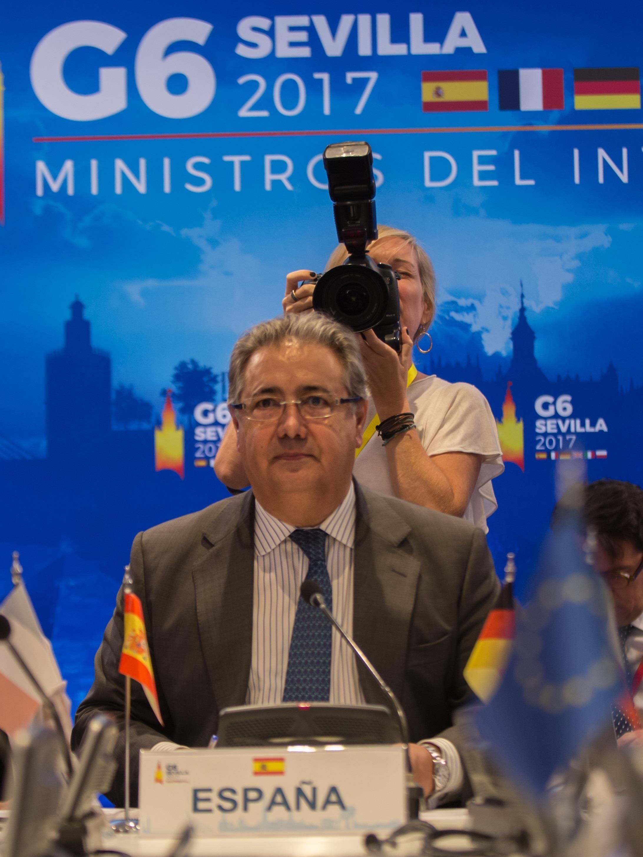 El ministro del Interior, Juan Ignacio Zoido, en la reunión del G6 | EUROPA PRESS ep ministrointerior juan ignacio zoido enreuniong6