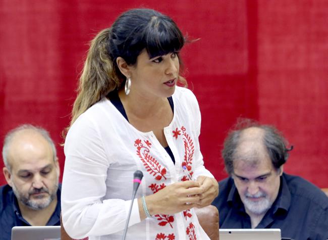 Teresa Rodríguez durante la sesión de control en el Parlamento | Europa Press/Archivo ep teresa rodriguez durantesesioncontrolparlamento