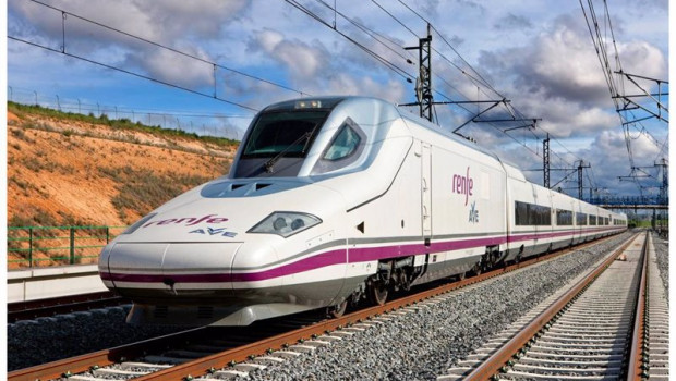 ep tren ave en imagen de archivo