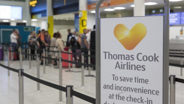 ep 23 september 2019 england gatwick a check-in counter of the british travel group thomas cook in ep 23 september 2019 england gatwick a check-in counter of the british travel group thomas cook in