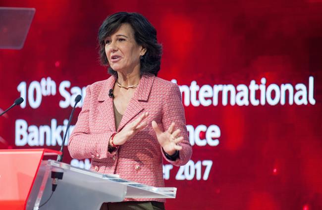 Ana Botín (Santander) durante la X Conferencia Internacional de Banca. | SANTANDER ep ana botin santander durantex conferencia internacionalbanca