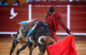 ep corrida de toros goyesca de algeciras el diestro jose maria manzanares en un muletazo durante la