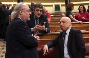 ep el diputado del psoe por bizkaia patxi lopez 2i y el secretario general del grupo socialista