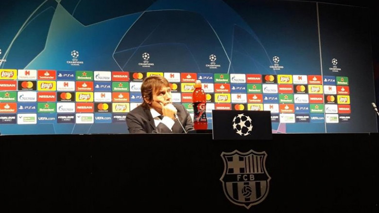 El entrenador del Inter de Milán, Antonio Conte, en rueda de prensa tras el partido contra el FC Barcelona | EUROPA PRESS ep el entrenador del inter de milan antonio conte en rueda de prensa tras el partido contra el fc