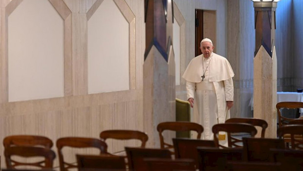 ep el papa en una de las misas en la casa de santa marta celebrada sin fieles por el coronavirus